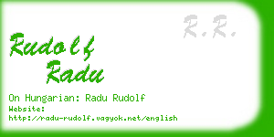 rudolf radu business card
